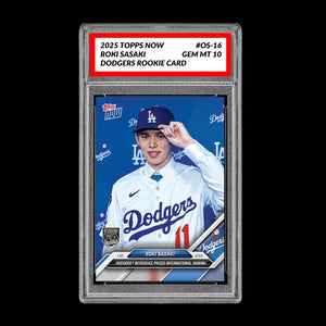 Graded 10 Roki Sasaki 2025 MLB TOPPS NOW OS-16 LA Prized Dodgers FA Baseball