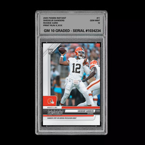 Graded 10 Shedeur Sanders - 2025 Panini Instant #11 RC Rookie Browns Football