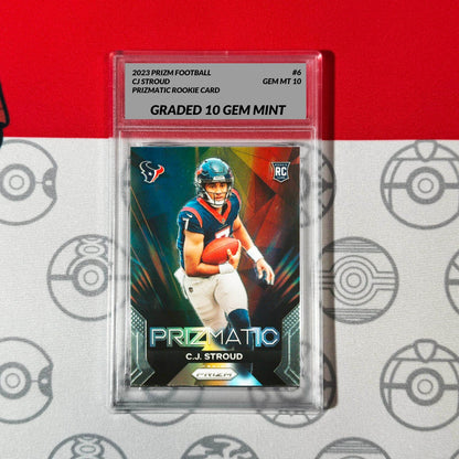 Graded 10 C.J. Stroud #6 Prizmatic Rookie Card Texans RC 2023 Panini Prizm Football