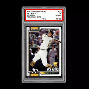 Graded 10 Nick Kurtz #97 RC Rookie Cup Card 2026 MLB Topps Athletics Baseball