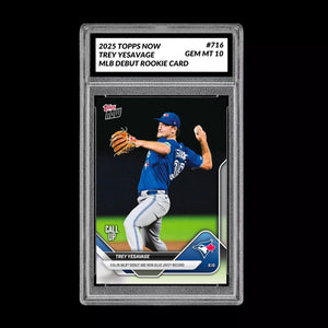 Graded 10 Trey Yesavage MLB Debut Rookie RC Card 2025 MLB Topps NOW 716  Baseball