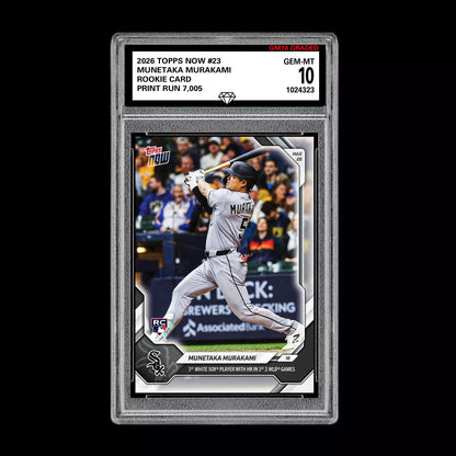 Graded 10 Munetaka Murakami Rookie RC Card #23 2026 Topps NOW Chicago White Sox  Baseball