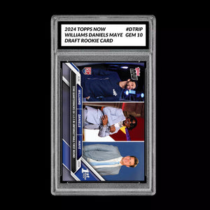 2024 TOPPS NOW #DTRIP CALEB WILLIAMS/DRAKE MAYE/JAYDEN DANIELS GRADED 10 Football