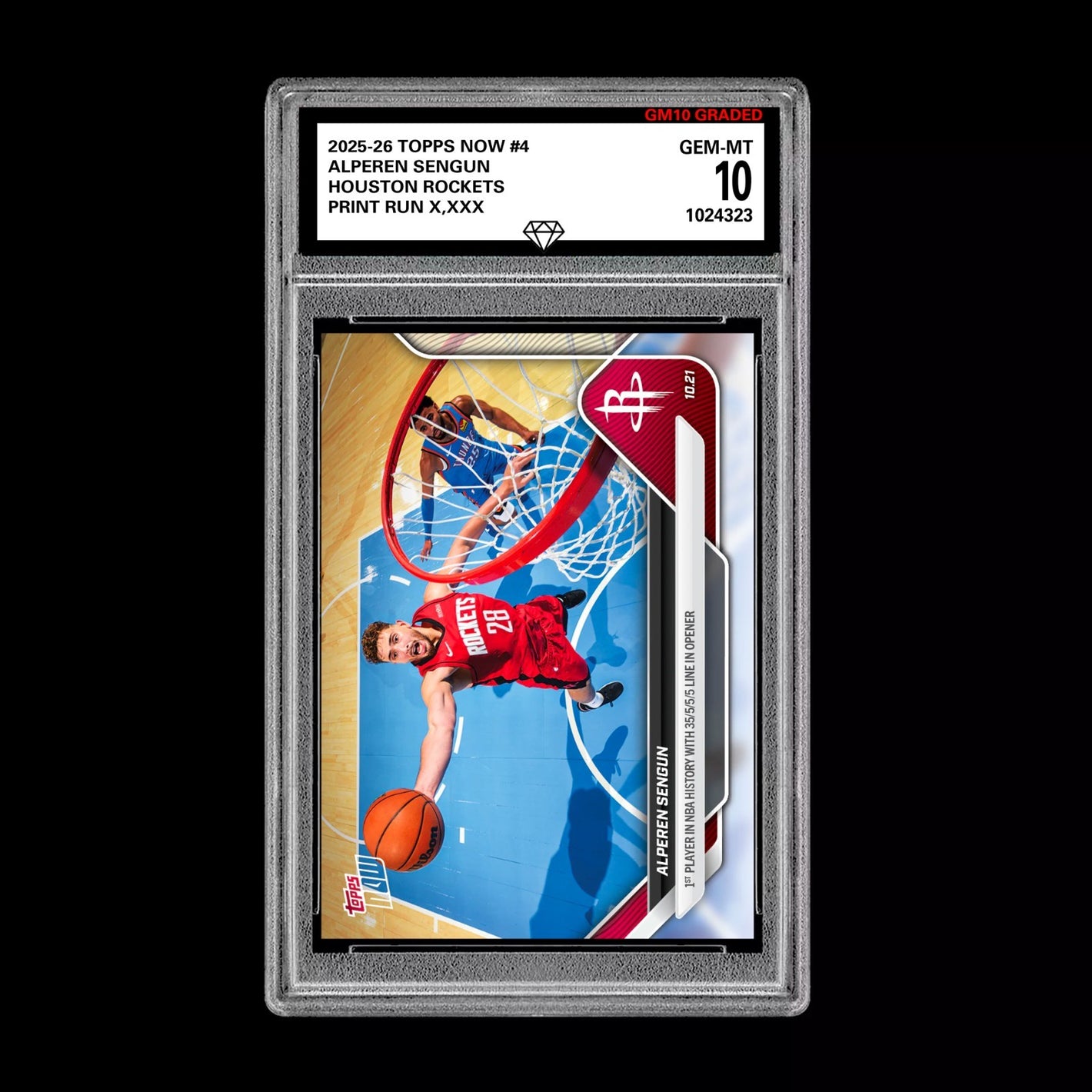 Graded 10 Alperen Sengun #4 2025-26 TOPPS NOW Basketball - Presale Basketball