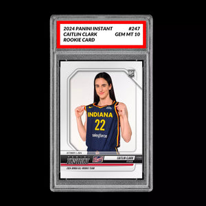 Graded 10 CAITLIN CLARK All Rookie Team 2024 Panini Instant #247 WNBA RC Card Basketball