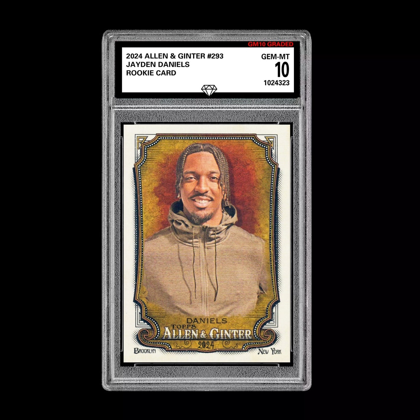 2024 Allen & Ginter Jayden Daniels Rookie Graded 10 Gem Mint RC Commanders Football