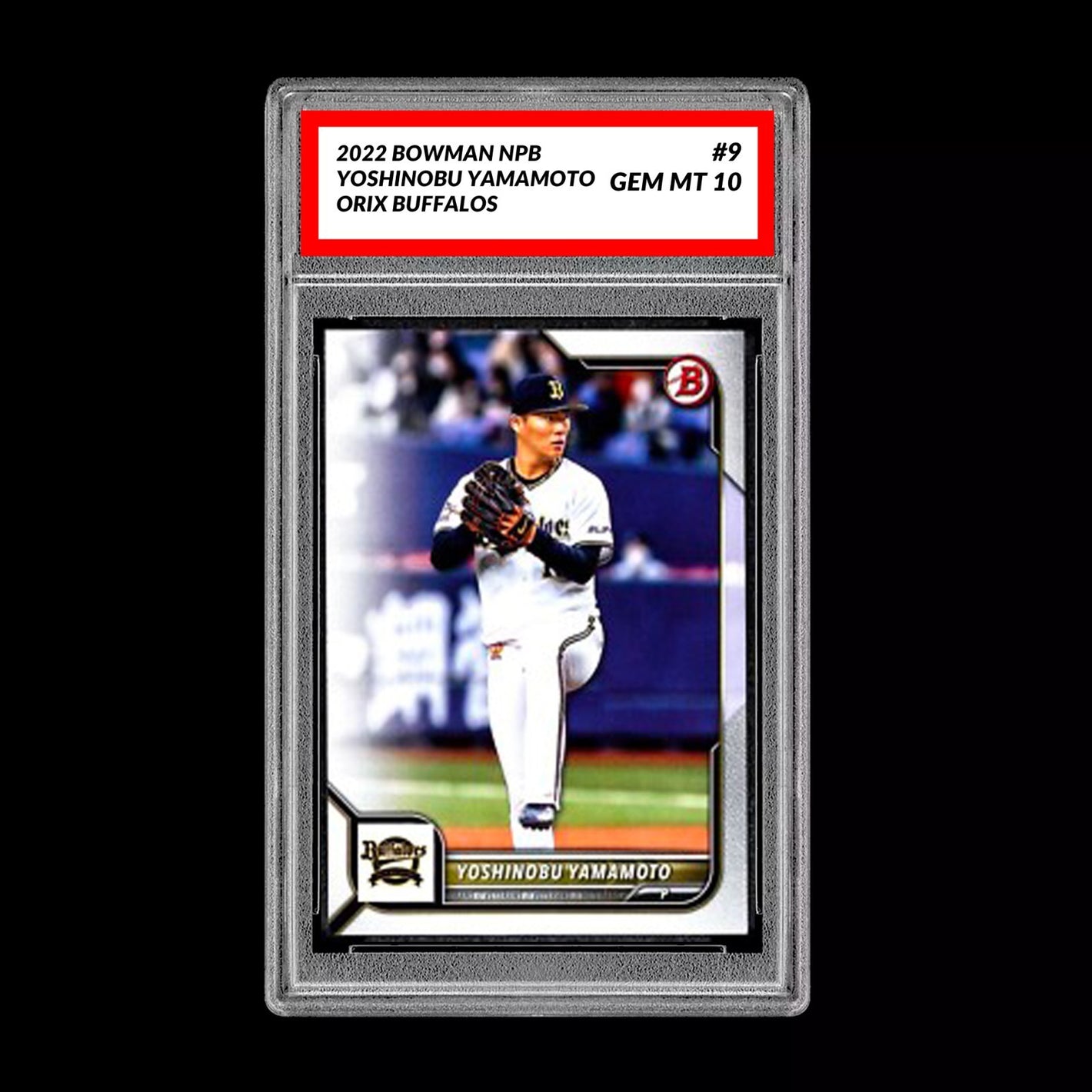 Graded 10 Yoshinobu Yamamoto 2022 Bowman NPB ORIX BUFFALOES Japanese Card Topps Baseball