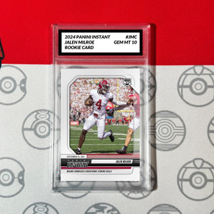 Graded 10 Jalen Milroe #JMC NCAA RC Rookie 2024-25 Panini Instant NIL Pop /54e Football