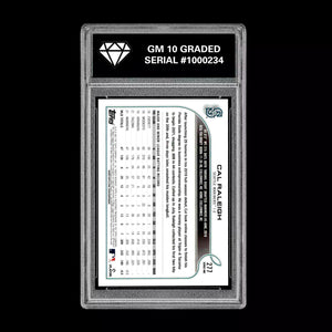 Graded 10 Cal Raleigh - 2022 TOPPS #277 RC Rookie Card Seattle Mariners Baseball