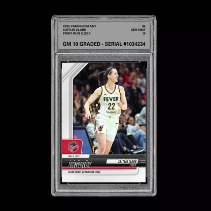 Graded 10 Caitlin Clark #6 2025-26 Panini Instant WNBA INDIANA FEVER  Basketball