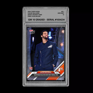 🐻 Graded 10 Caleb Williams Rookie 2024 Draft 1st Pick TOPPS NOW Card Bears RC Football