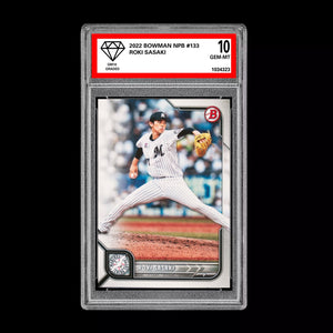 Graded 10 ROKI SASAKI LA Dodgers RC Rookie 1st 2022 Bowman NPB Japanese  Baseball