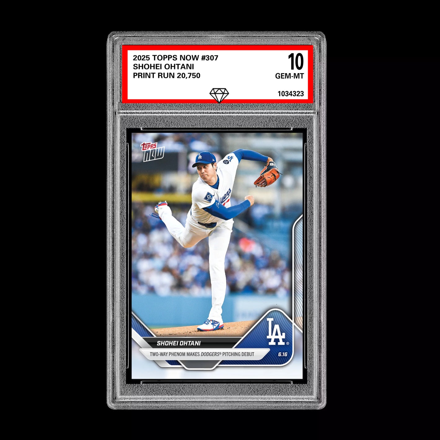 Graded 10 Shohei Ohtani Pitching Debut LA Dodgers 2025 Topps NOW 307  Baseball