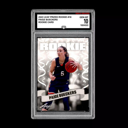 Graded 10 Paige Bueckers #18 2023 Leaf Prized Rookie Card RC UConn Huskies Basketball