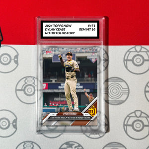 Graded 10 Dylan Cease -2024 MLB TOPPS NOW Card 471 NO HITTER Padres Baseball