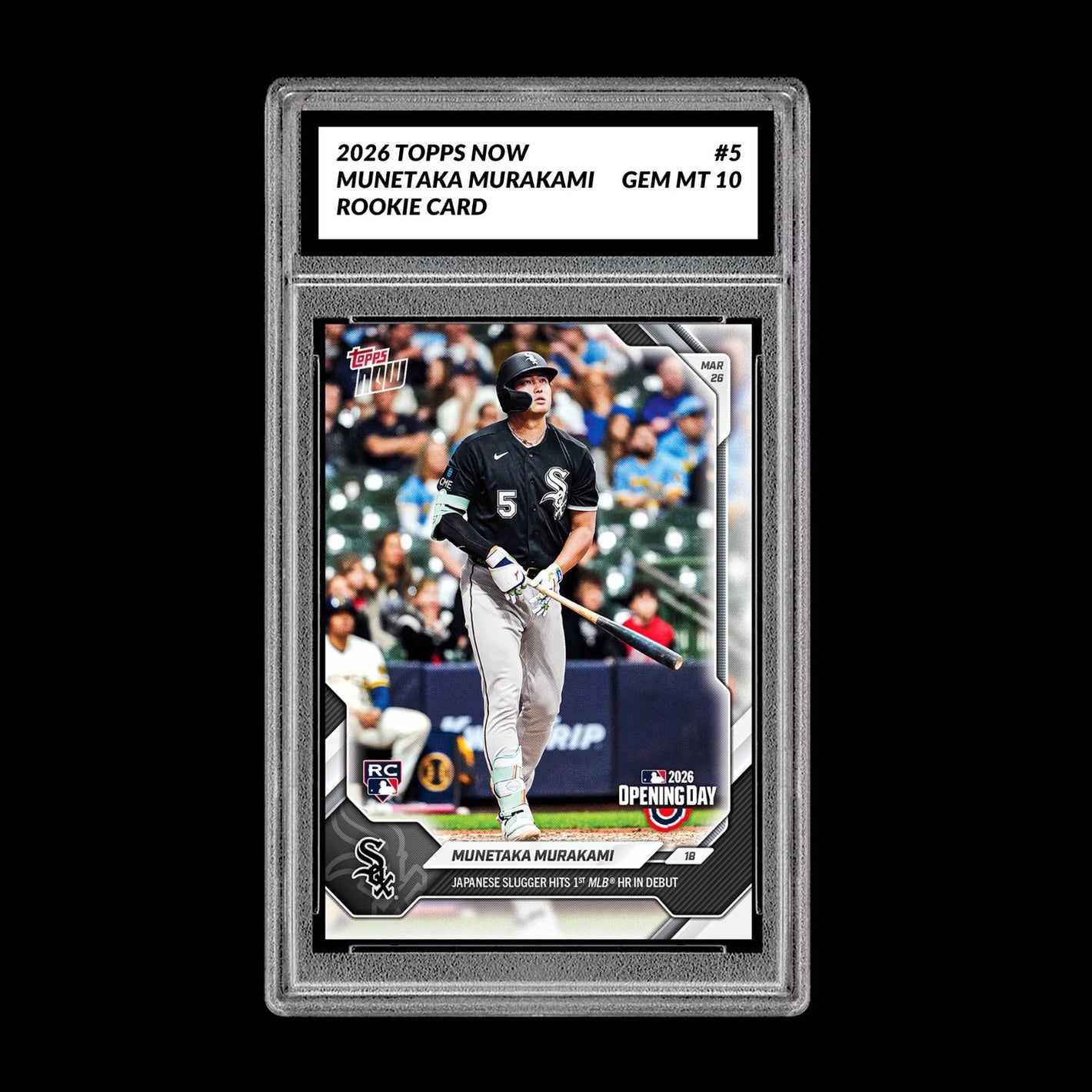 Graded 10 Munstaka Murakami RC Rookie #5 2026 Topps Now MLB Opening Day  Baseball