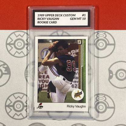 Graded 10 1989 UPPER DECK  Custom Ricky Vaughn Wild Thing Major League Rookie Baseball