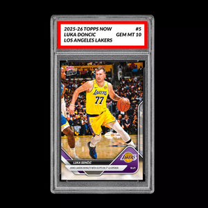 Graded 10 LUKA DONCIC #5 2025-26 TOPPS NOW Basketball LAKERS  Basketball