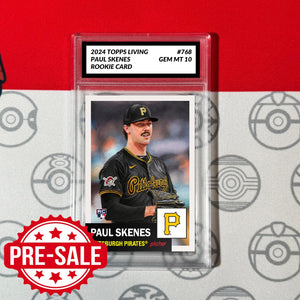 Graded 10 PAUL SKENES #768 RC Pittsburgh Pirates 2024 Topps Living Card Baseball