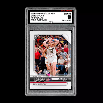 Graded 10 Caitlin Clark #268 RC Rookie Card WNBA All Team 2024 Panini Instant Basketball
