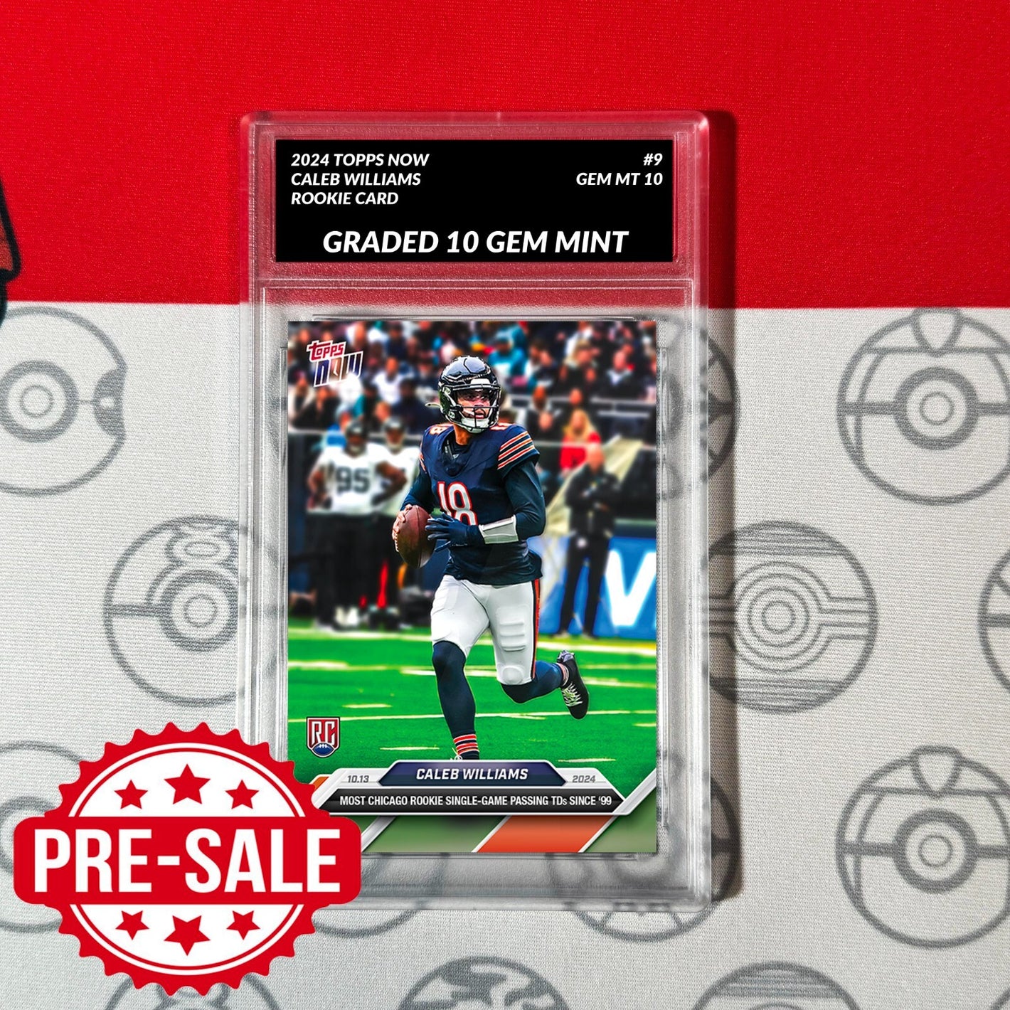 Graded 10 Caleb Williams RC Rookie Card NFL Bears 2024 Topps Now #8 Football