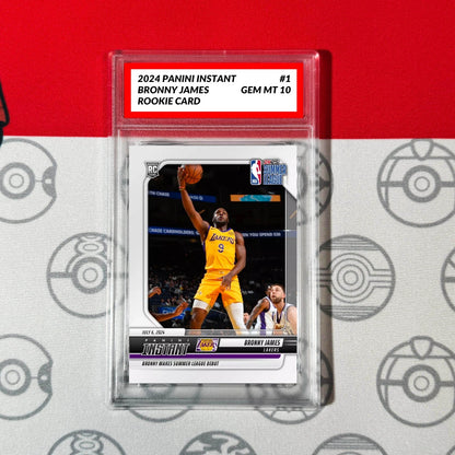 Graded 10 Bronny James 2024-25 Panini Instant NBA #1 Lakers RC Rookie Basketball