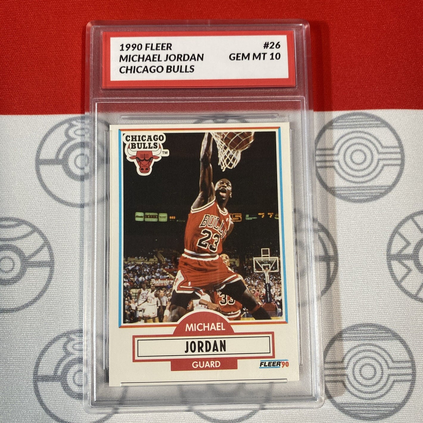 Graded 10 Michael Jordan 1990 Fleer Basketball Card #26 10 GEM MINT Card Slab  Basketball