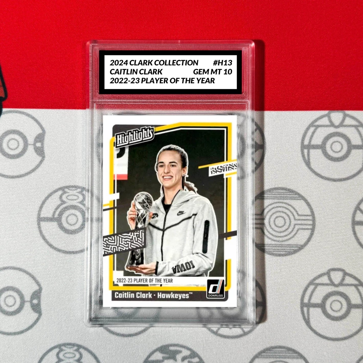Graded 10 Caitlin Clark Rookie Card RC 2024 Panini Donruss Collection #H13 Basketball