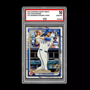 Graded 10 Jac Caglianone 2024 1st Bowman #BD-8 GEM Mint Rookie Card RC Baseball