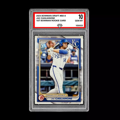 Graded 10 Jac Caglianone 2024 1st Bowman #BD-8 GEM Mint Rookie Card RC Baseball