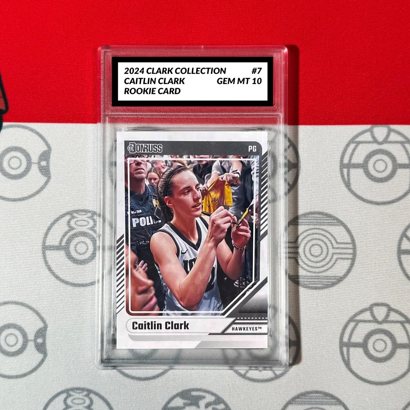 Graded 10 Caitlin Clark Rookie Card RC 2024 Panini Donruss Clark Collection #7 Basketball