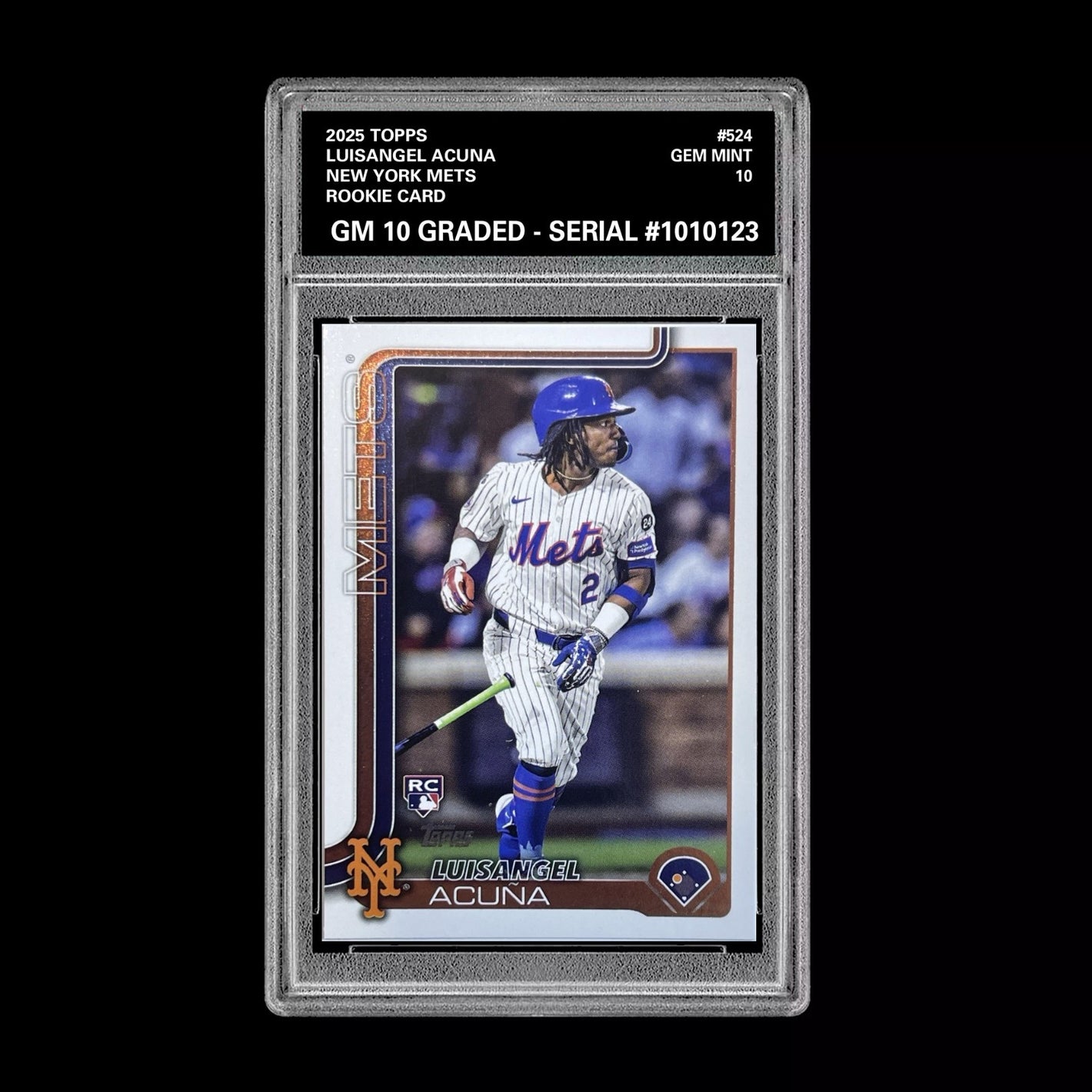 Graded 10 Luisangel Acuna Rookie Card #524 2025 Topps Future Stars New York Mets Baseball