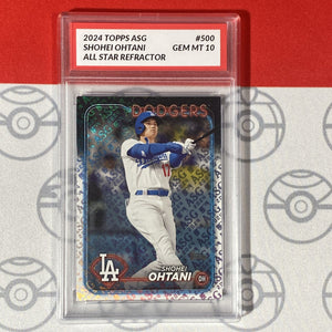 Graded 10 Shohei Ohtani 500 2024 All-Star Game Refractor Baseball