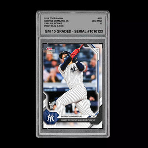 Graded 10 2026 Topps Now George Lombard Jr. Call Up Rookie Card RC #521 PRESALE Baseball