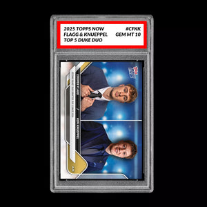 Graded 10 Cooper Flagg Kon Knueppel Duke Top 5 Draft Topps Now RC Basketball