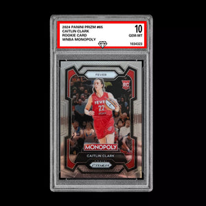 Graded 10 2024 Panini WNBA Monopoly Prizm RC Caitlin Clark Rookie Insert 65 WNBA Basketball