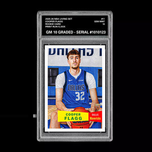 Graded 10 Cooper Flagg RC Rookie Card 2025-26 Topps Now Living Set Dallas  Basketball