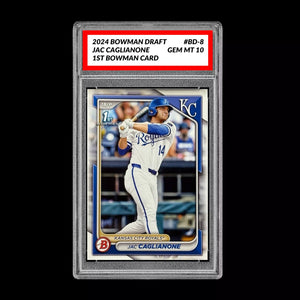 Graded 10 Jac Caglianone 2024 1st Bowman #BD-8 GEM Mint Rookie Card RC Baseball