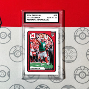 Graded 10 DYLAN RAIOLA 2024 Panini NIL #22 RC Rookie Card Nebraska Football