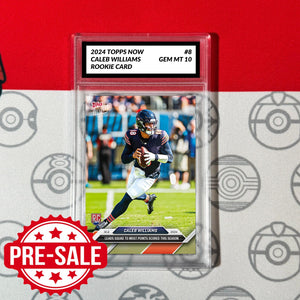Graded 10 Caleb Williams #8 RC NFL Bears Rookie 2024 Topps Now Card Football