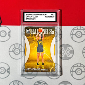 Graded 10 Caitlin Clark 2024 Panini Collection Donruss Raining 3s Insert #R2 Basketball