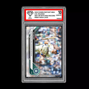 Graded 10 Cal Raleigh #604 2025 MLB Topps Now 49th HR Record by Catcher  Baseball