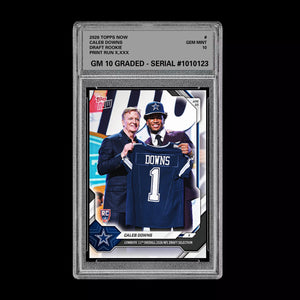 Graded 10 Caleb Downs 2026 TOPPS NOW RC Rookie Card Cowboys NFL Football Football