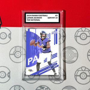 Graded 10 2024 Panini Football #3 Lamar Jackson Baltimore Ravens The National BASEBALL,Football