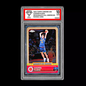 Graded 10 2024 COOPER FLAGG Topps Chrome RC Rookie McDonald’s All American #28 Basketball