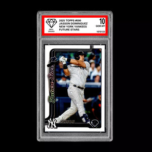 Graded 10 Jasson Dominguez #590 2025 Topps Future Stars New York Yankees Baseball