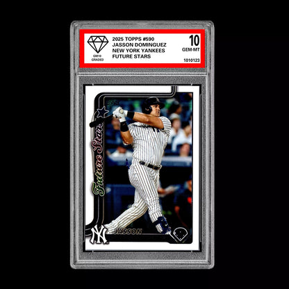 Graded 10 Jasson Dominguez #590 2025 Topps Future Stars New York Yankees Baseball