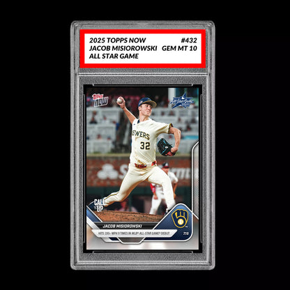 Graded 10 Jacob Misiorowski - 2025 TOPPS NOW #432 All Star Game Baseball
