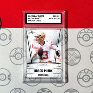Graded 10 Brock Purdy Rookie Card RC 2022 Leaf Draft Football #RS-15 Football