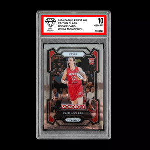 Graded 10 2024 Panini WNBA Monopoly Prizm RC Caitlin Clark Rookie Insert 65 WNBA Basketball